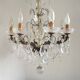 Lustre Rococo 8 lights in glass and antique bronze crystal 5199