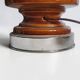Vintage table lamp in glazed ceramic and chrome metal – 1970s