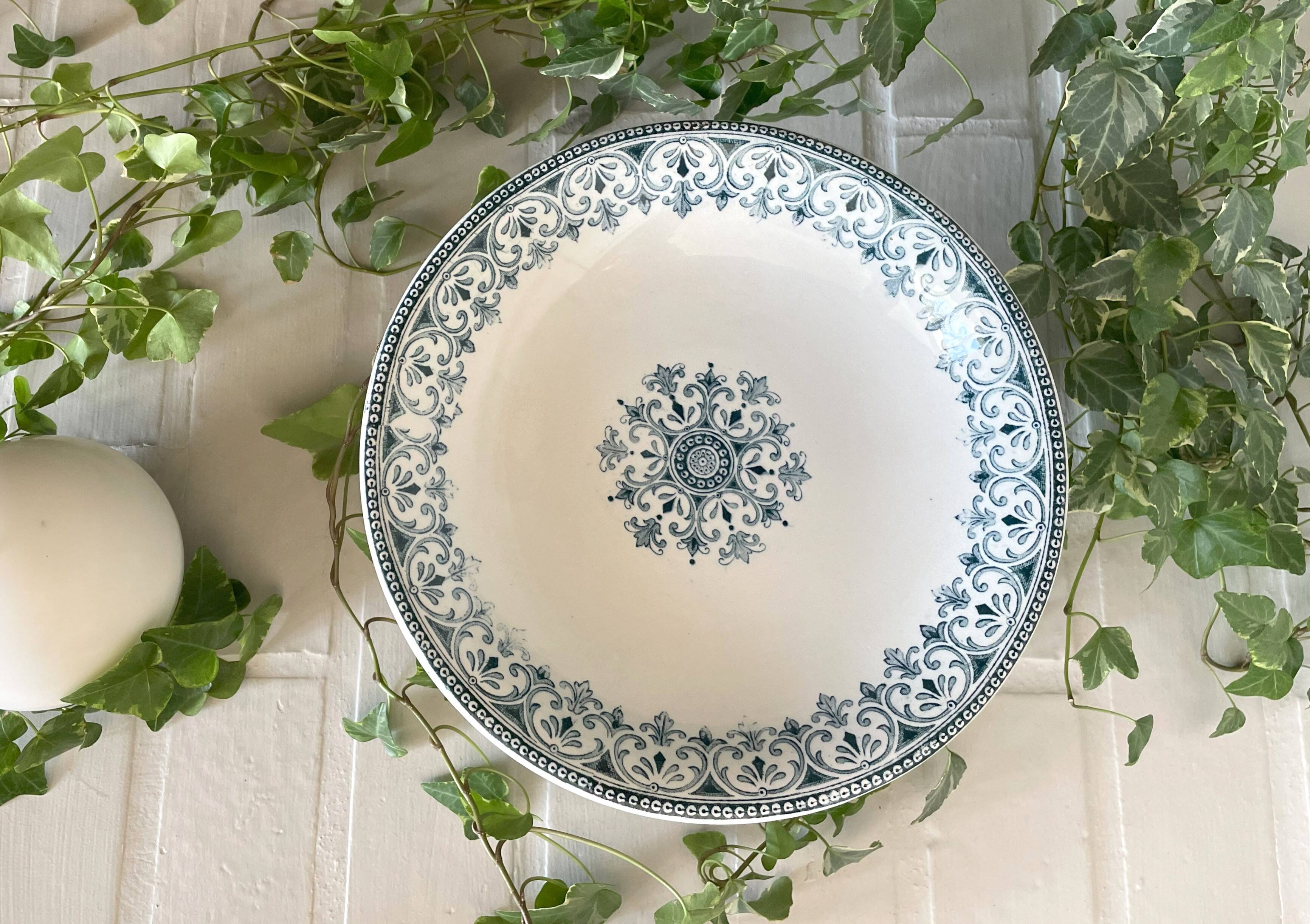 Old Badonviller earthenware compote bowl