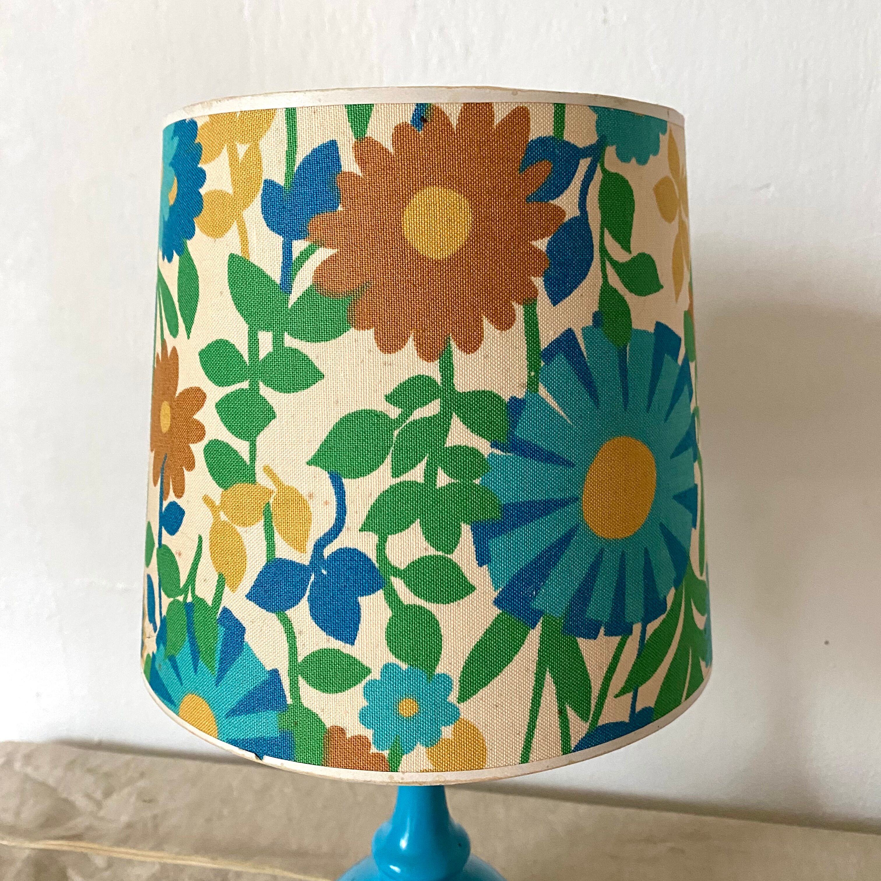 Vintage lamp flowers 70s