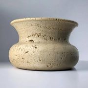 Brutalist bowl by Fratelli Mannelli, travertine, Italy, 1970s