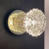 Vintage globe ceiling lamp molded glass