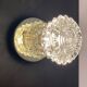 Applique plafonnier globe vintage en verre moulé