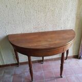 Table demi lune ancienne en bois