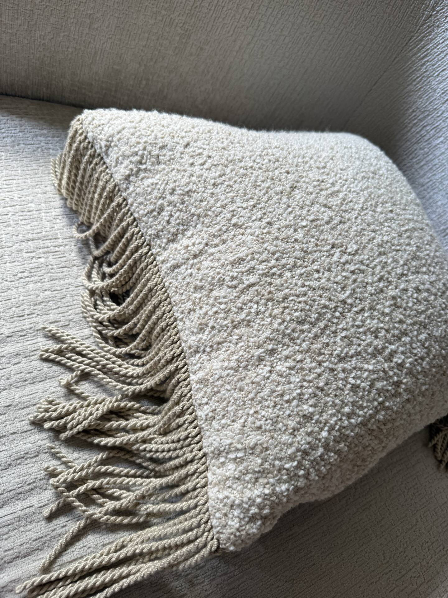 New design cushion "lien" cream - living objects & furniture (55x55)