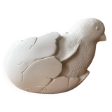 Chick in its egg, decorative plaster - empty pocket