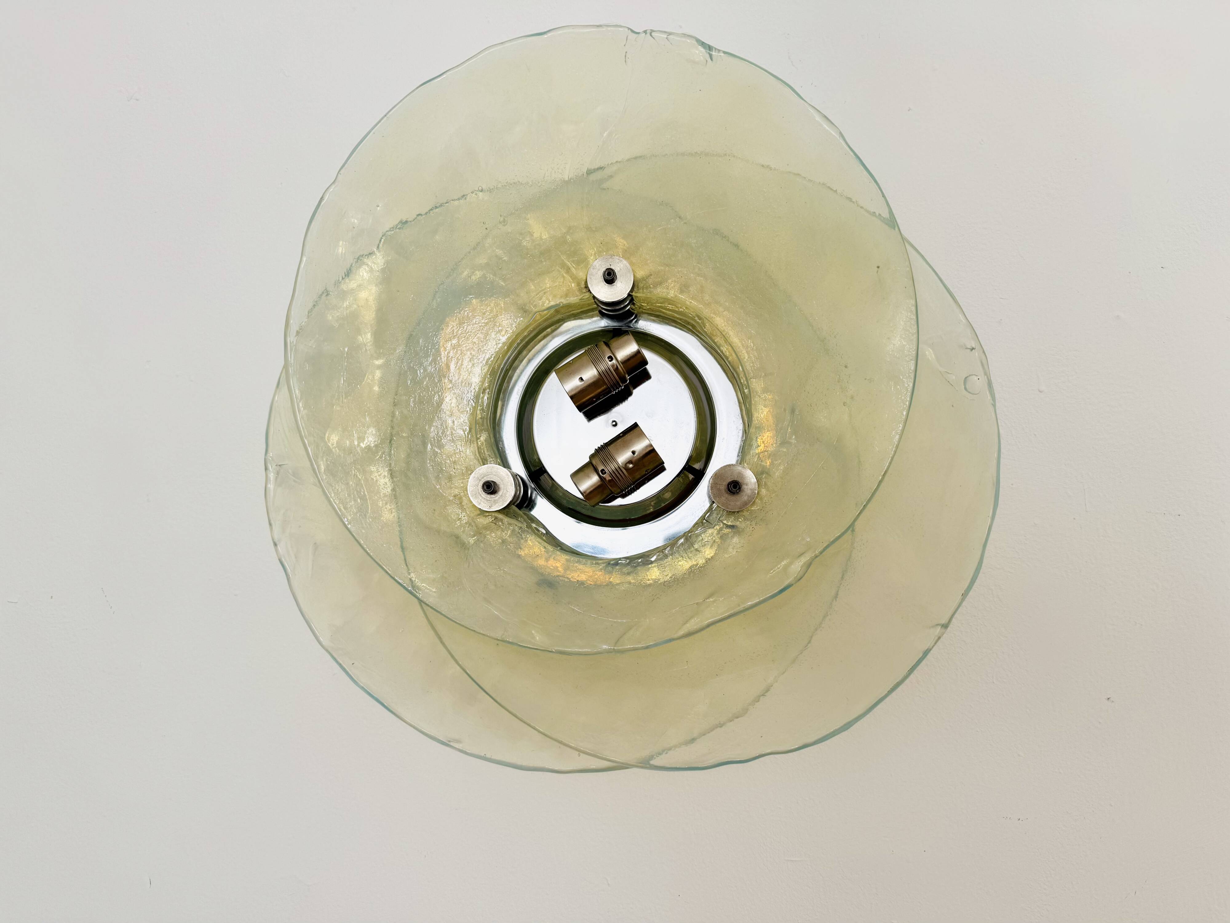 Murano Glass Flush or Wall Lamp by Carlo Nason for Mazzega