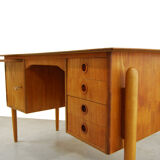 Vintage Pine Veneer Desk, 1960s