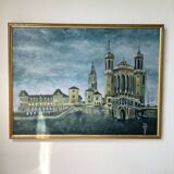 Oil painting on canvas Fourvière basilica
