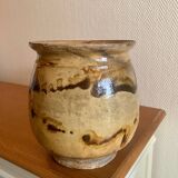 Antique glazed terracotta pot from the 19th century.