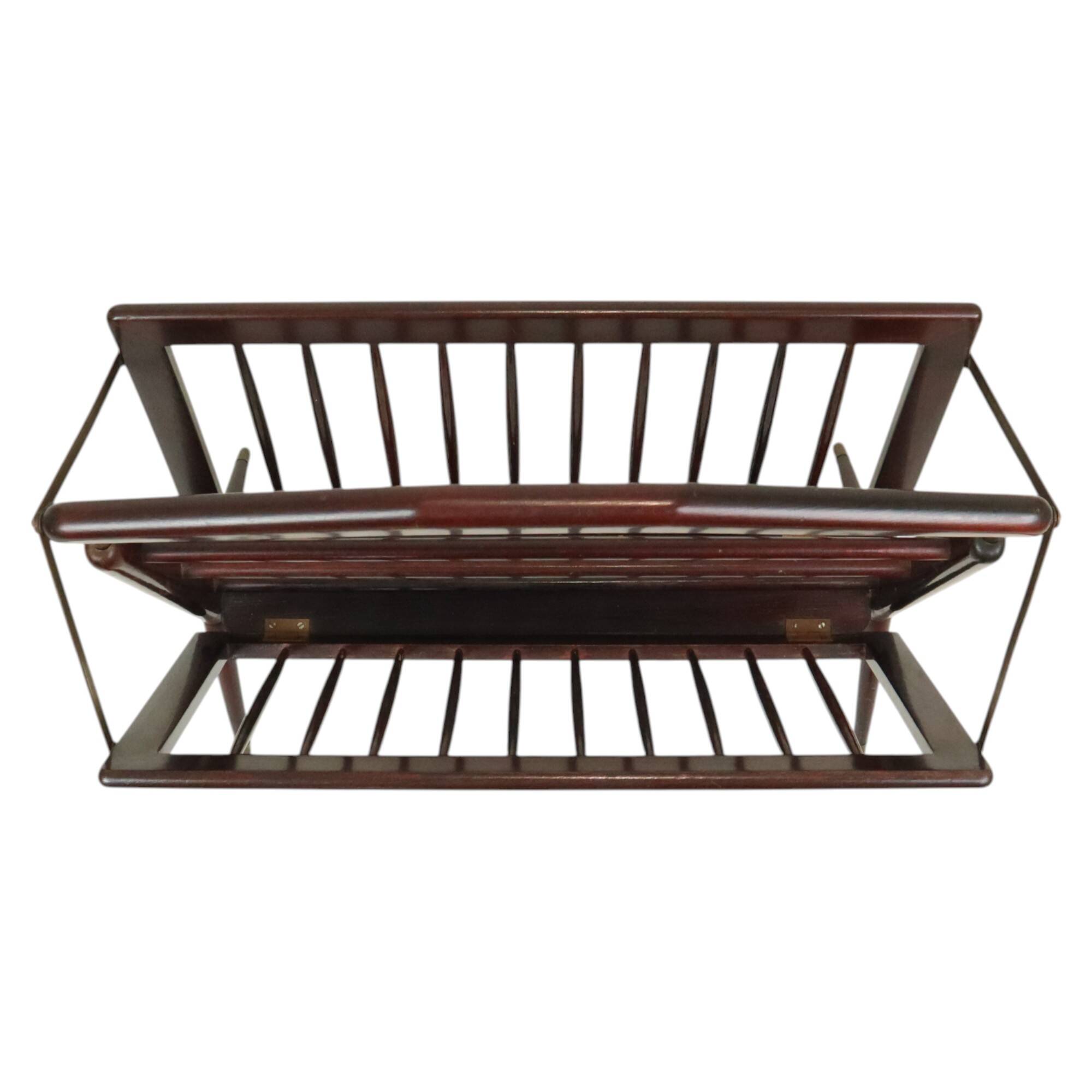 Porte-revues italien en bois Cesare Lacca