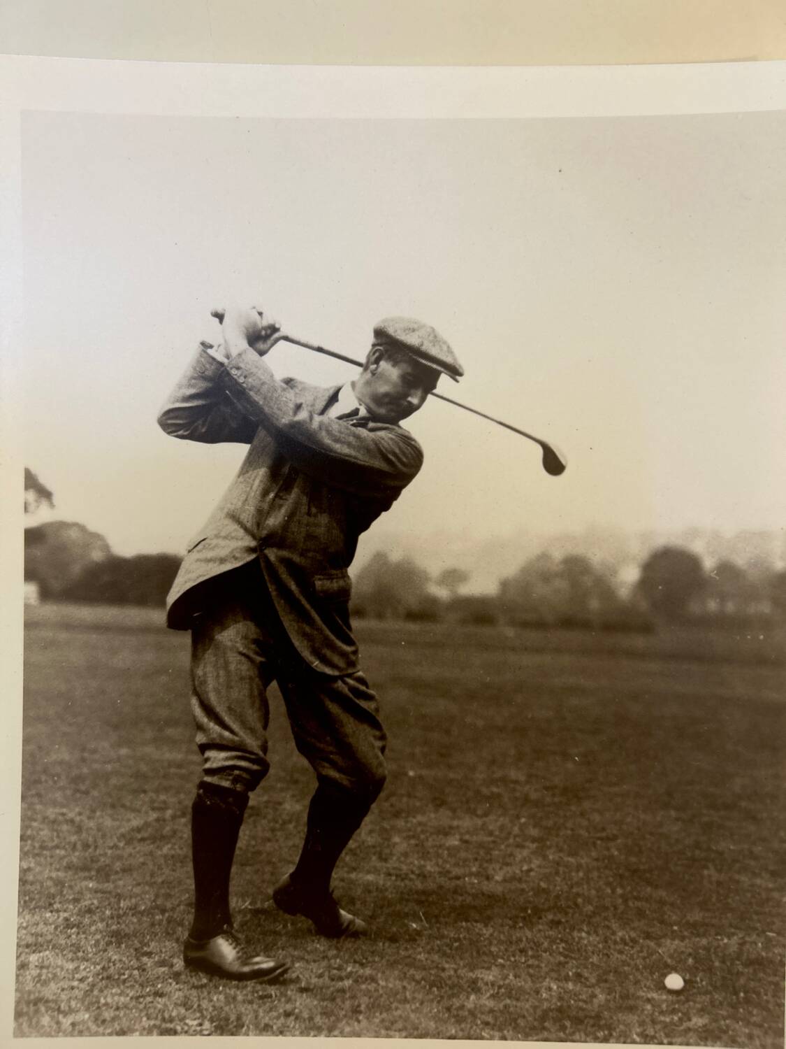 Ensemble de six photos authentique de golfeurs des années 1890 en noir et blanc