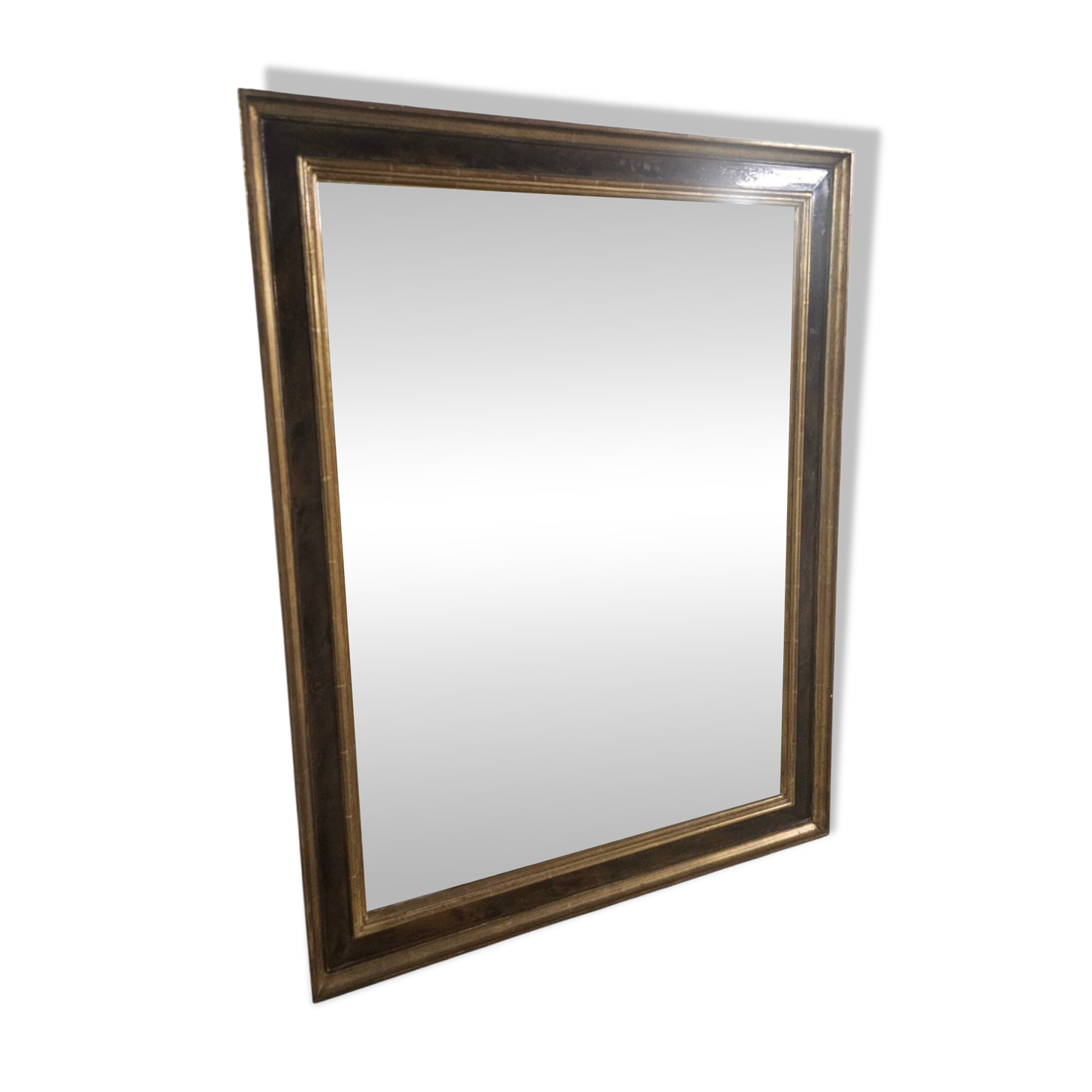 Miroir ancien XIXe siècle — Style Transition — 93x72cm — Glace mercure