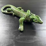 Green ceramic lizard