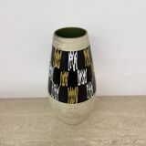 Set of 4 ceramic scheurich west Germany vases , 1970s