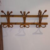 Vintage rattan coat rack from the 70s of Italian origin