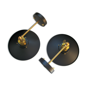 Pair of industrial wall light