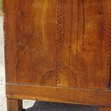 Buffet Empire, plateau en losanges, marqueterie de bois