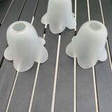 3 tulips with 5 petals, antique satin glass