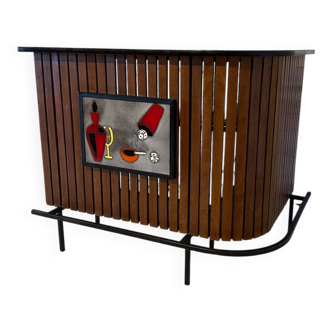 Vintage 1960s ceramic corner bar