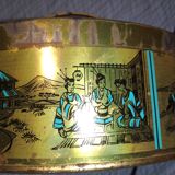 Old tin candy box