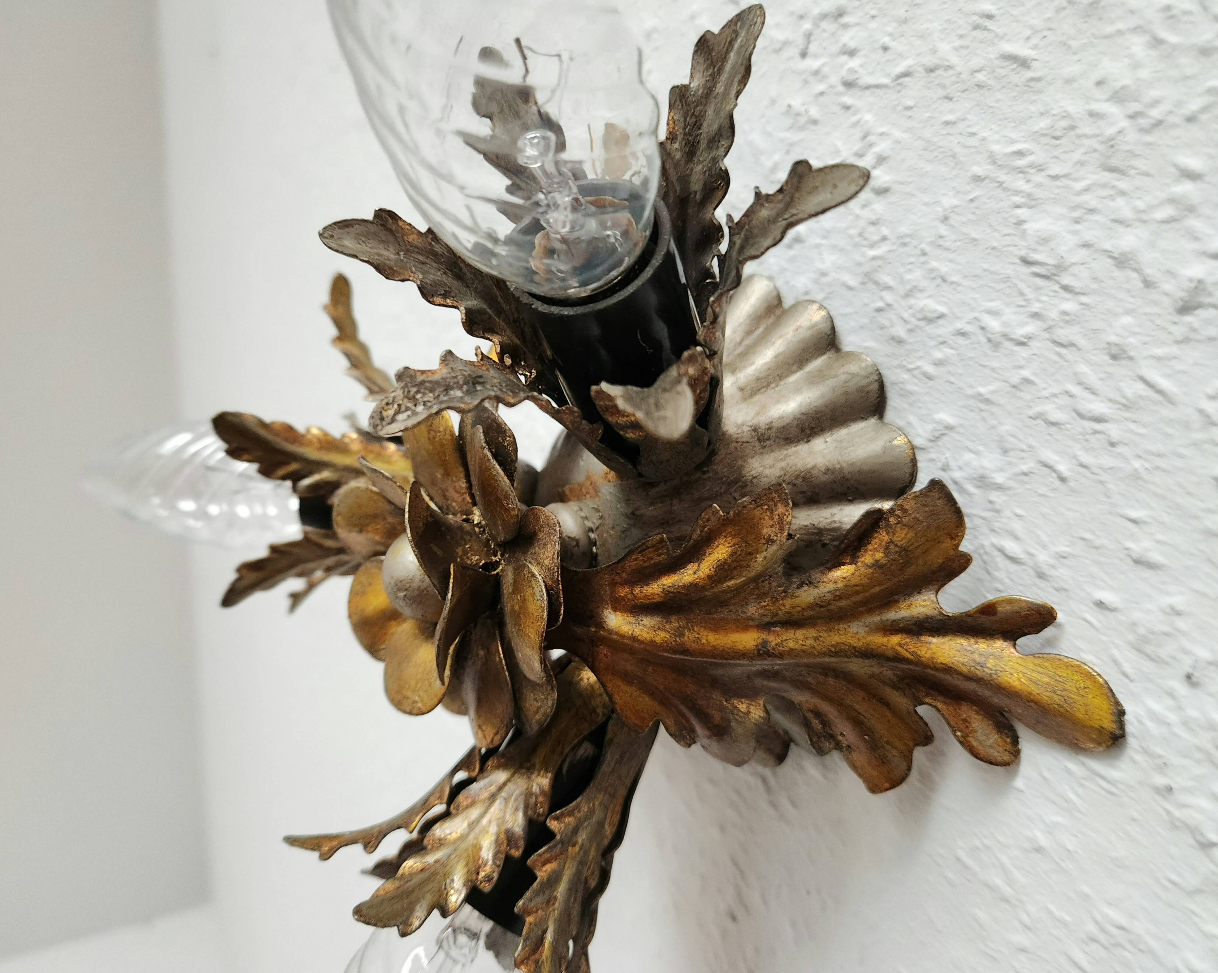 Gilded silver-plated Florentine ceiling lamps wall lamps Banci Florence