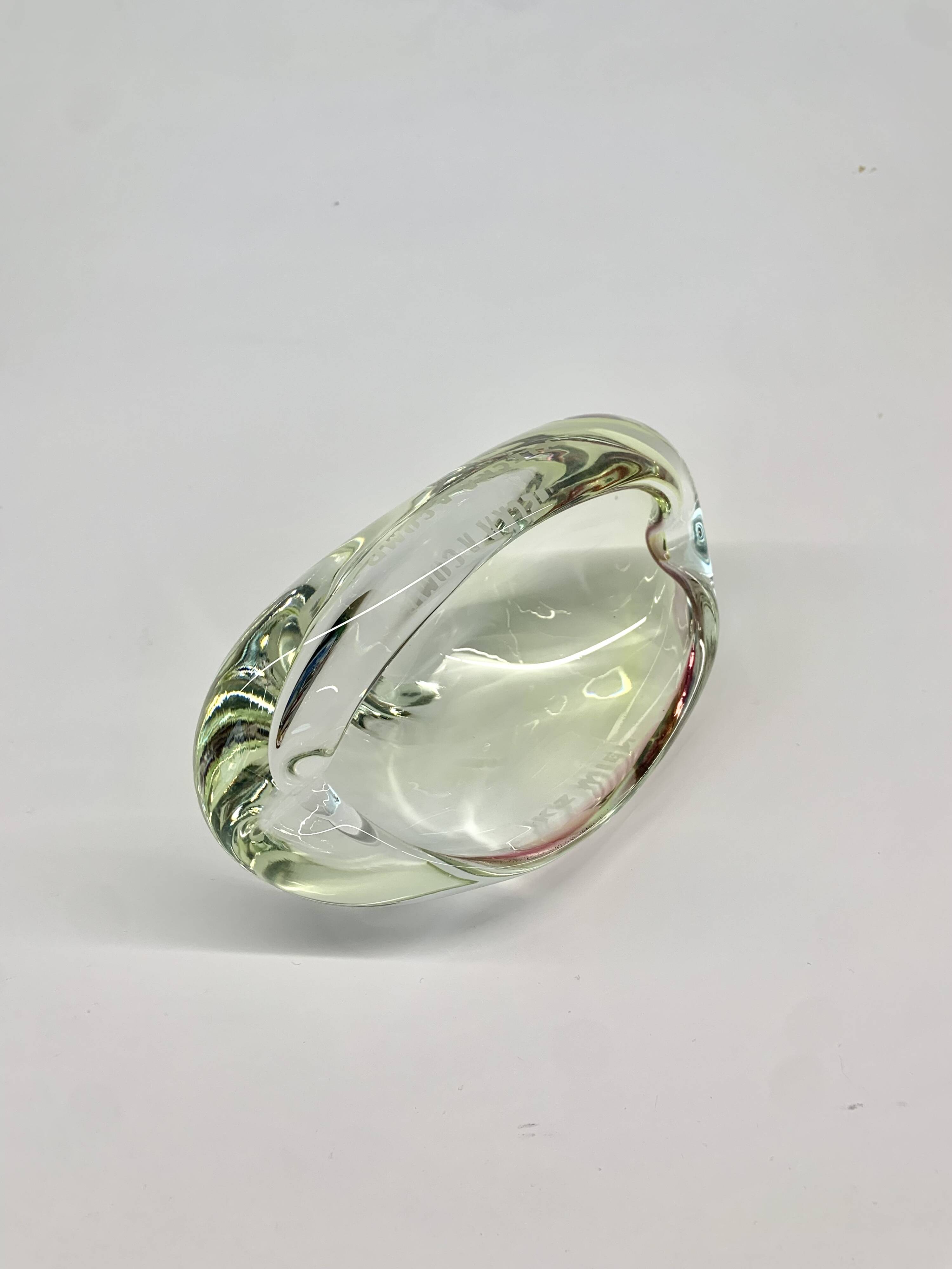 Bowl by Jozef Hospodka for Chribska Sklarna, 1960