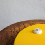 East germany vintage yellow table lamp by veb narva leuchtenbau, 1960s