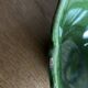 1960s centrepiece bowl in glazed Biot pottery with green scallops XL