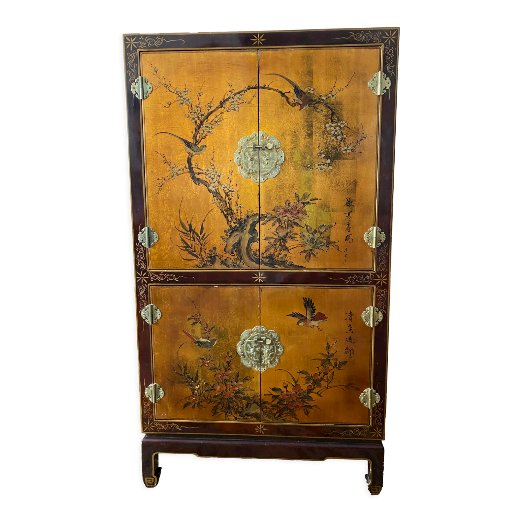 Asian Chinese lacquered sideboard furniture