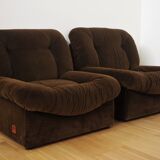 Modular armchairs panarea chenille by lev & lev, 1970s, set of 5
