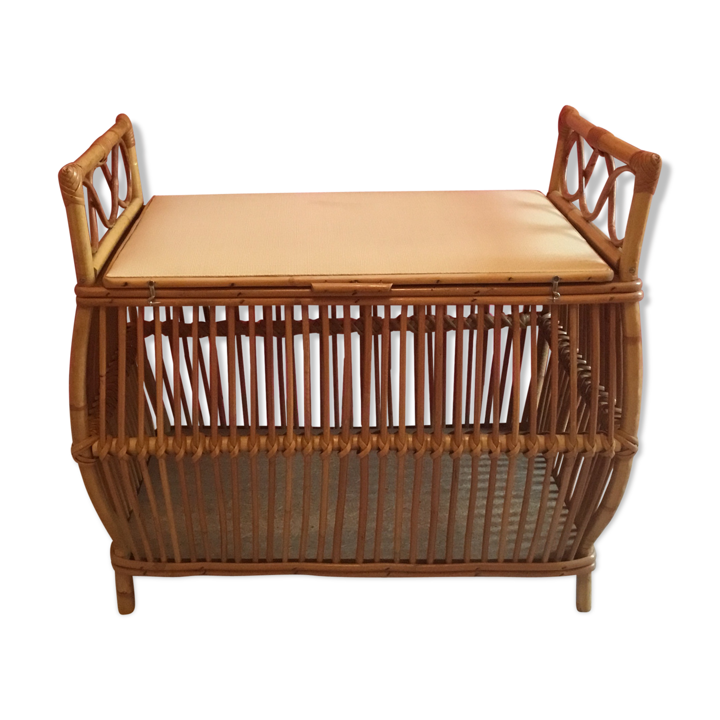 1960 rattan toy chest