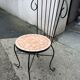 Set of 4 terracotta ceramic mosaic chairs