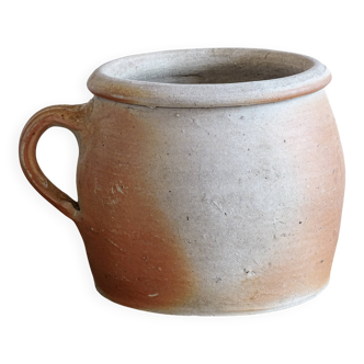 Rustic Antique Stoneware Jar with Handle