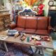 Leather club sofa