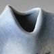 Virebent porcelain vase – blue landscape decoration – design soliflore – made in France – 13 cm