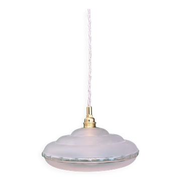 Vintage frosted glass lampshade pendant light