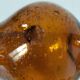 Blown glass pitcher with bubbles from Biot – amber colour