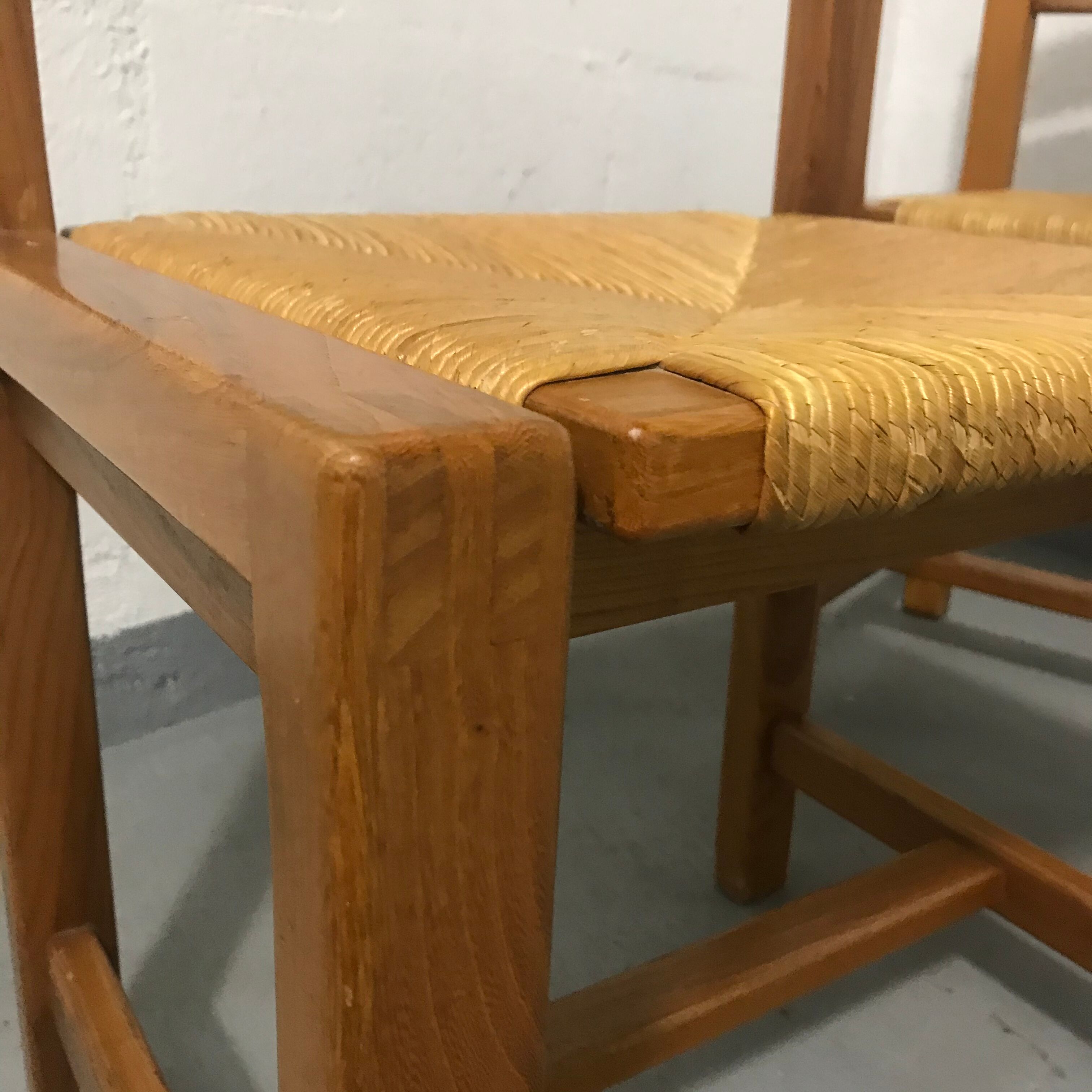 Maison Regain pair of chairs apparent assemblages mulched seating.