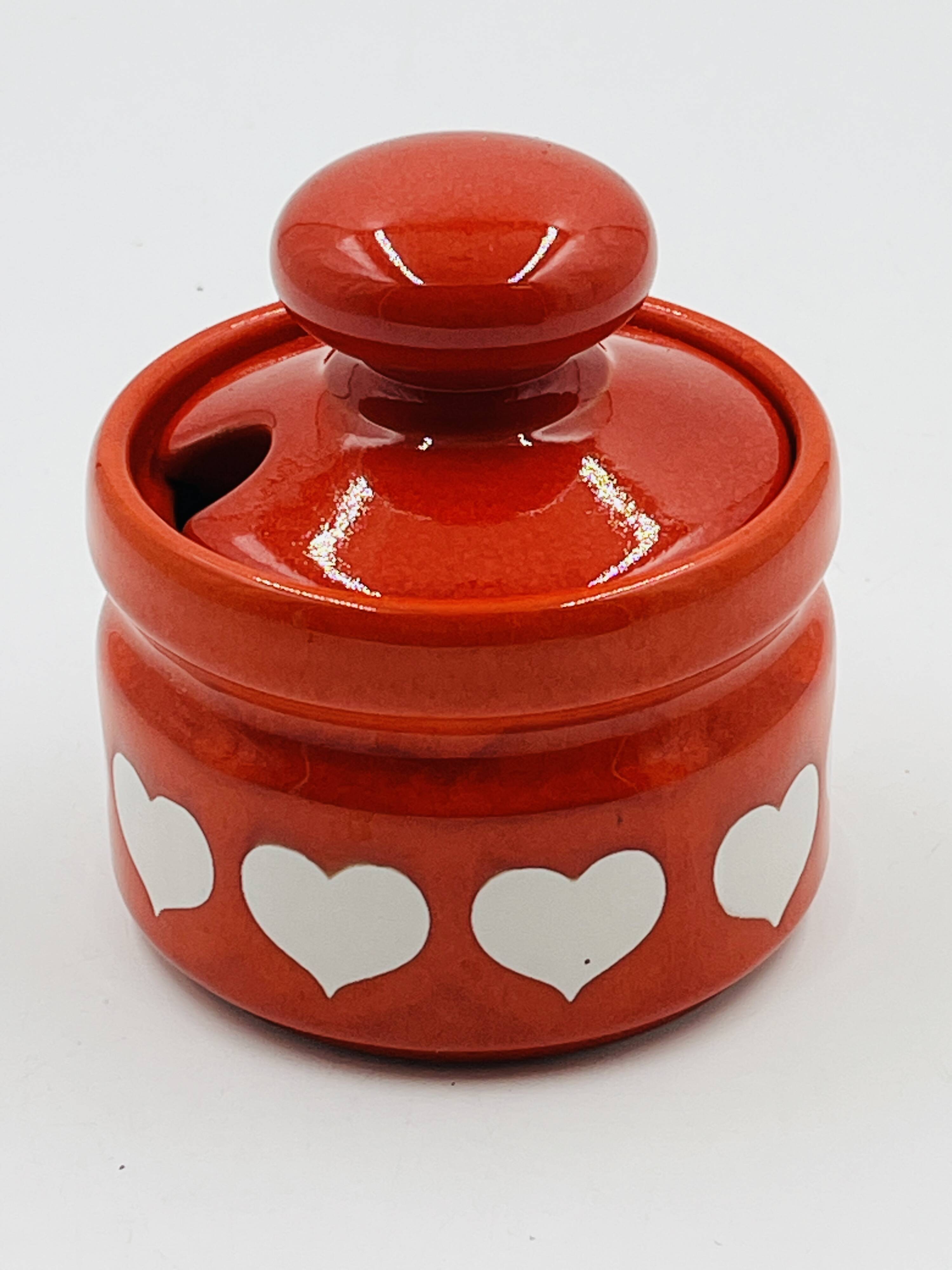 Waechtersbach vintage mustard pot with heart design