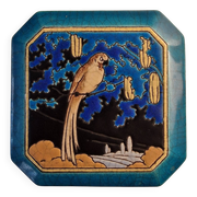 Large Longwy Art Deco bonbonnière 1925 – Cloisonné enamels – Decor per