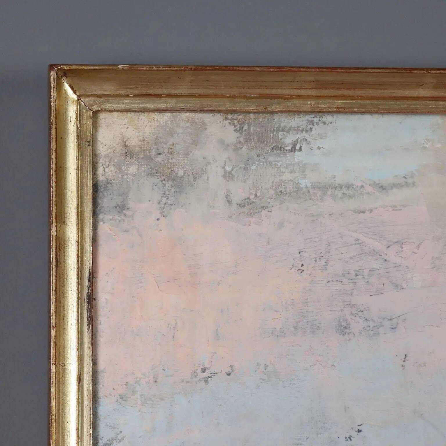 Contemporary painting signed Attilio Rossi, oil on canvas, 1980s.