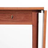 Scandinavian teak desk with 2 flaps