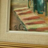 "Interior with Three People" by E. Wallin