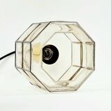 Mid-Century Glass & Brass Pendant/Ceiling Light from Limburg, 1960s