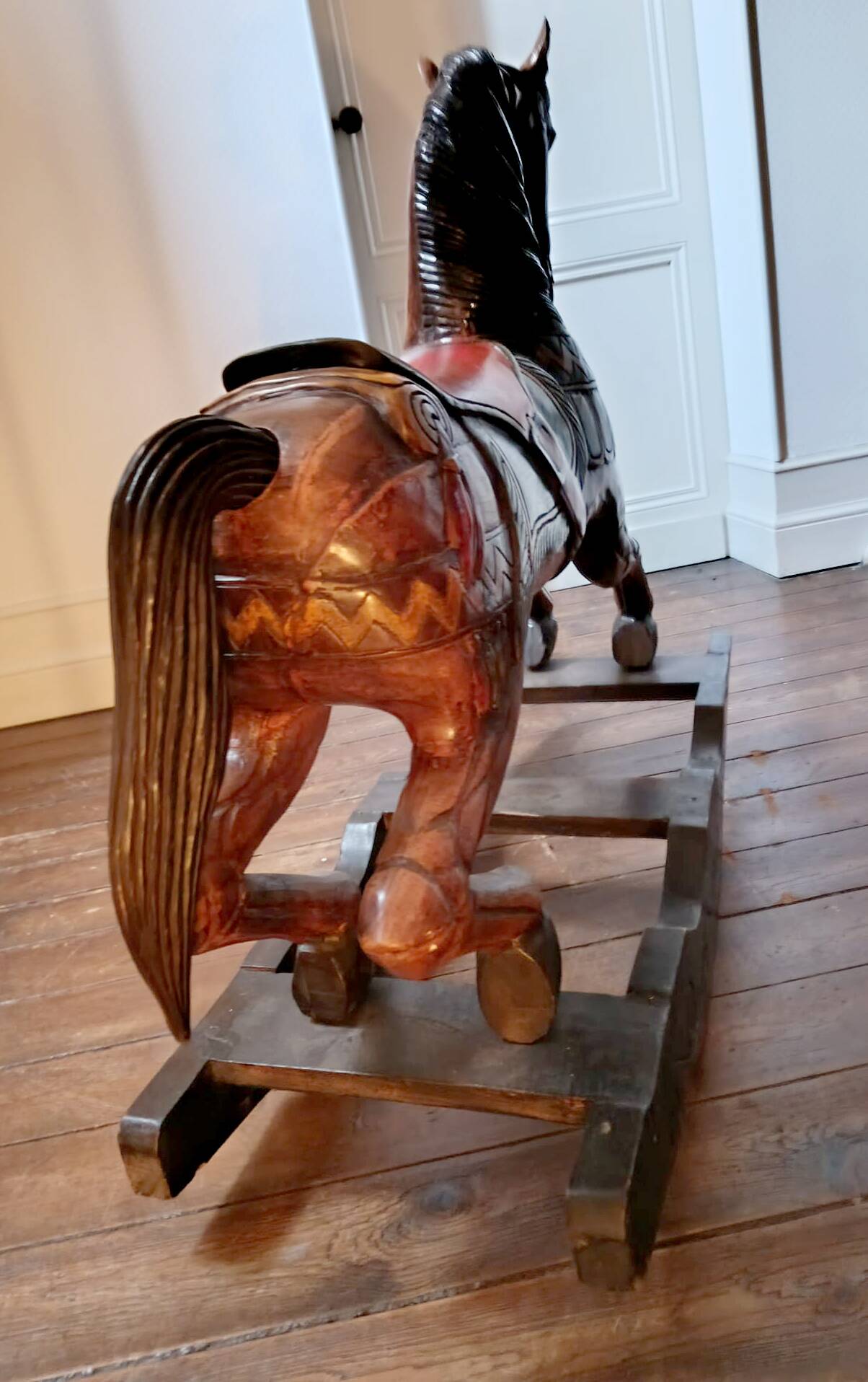 wooden rocking horse