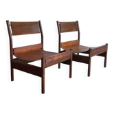 Paire de chaises en cuir