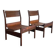 Paire de chaises en cuir