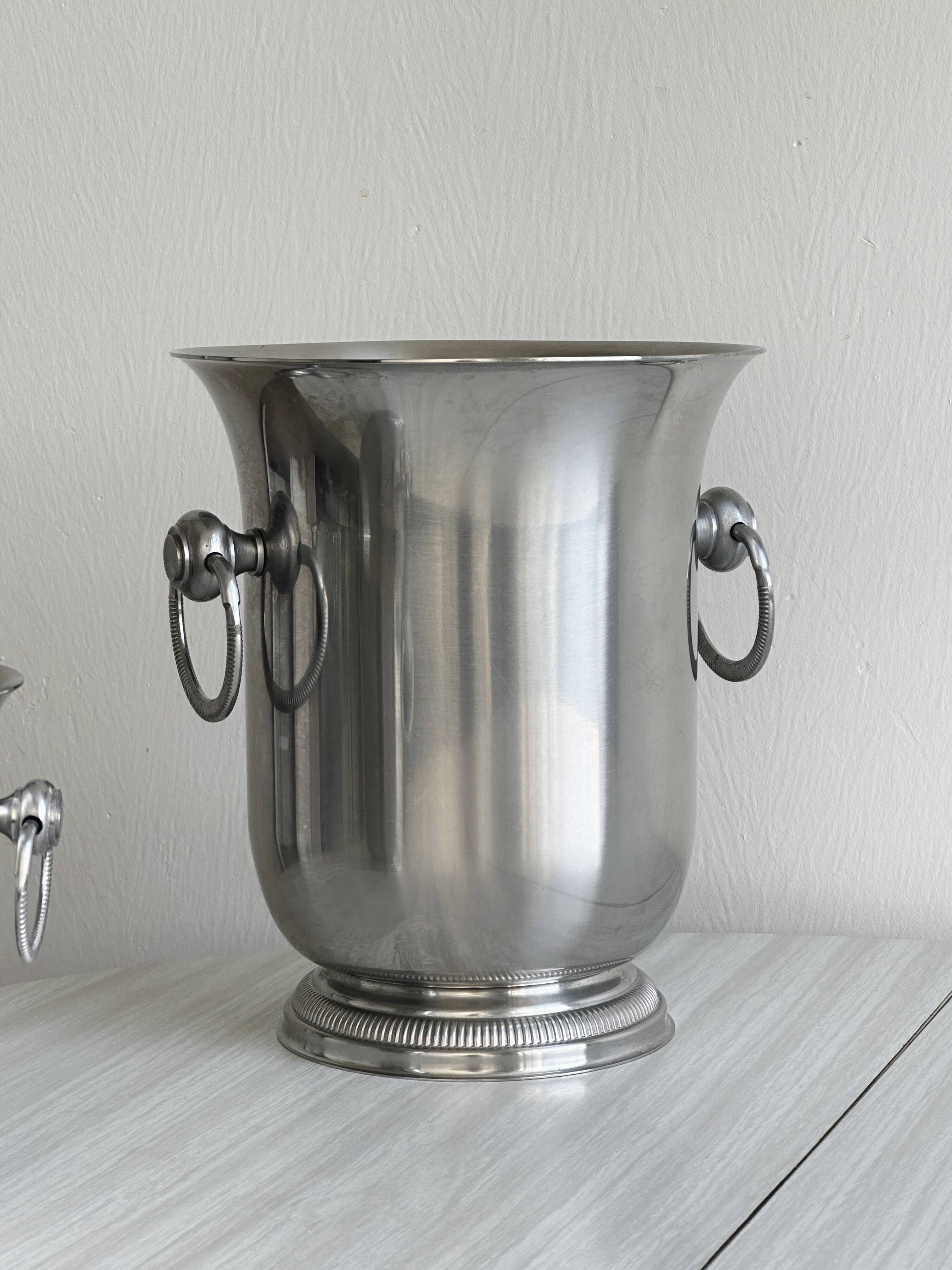 Jean Couzon champagne bucket and ice bucket set