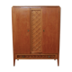 Cabinet vintage wood and rattan braces